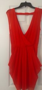 🚫 SOLD🚫bebe Red Wrap Dress NWT